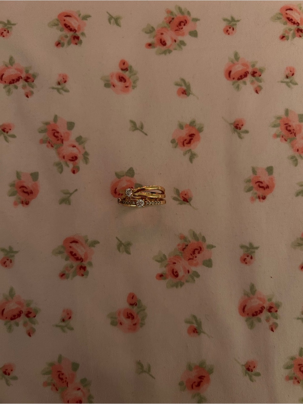 pandora rose gold sparkling triple band ring